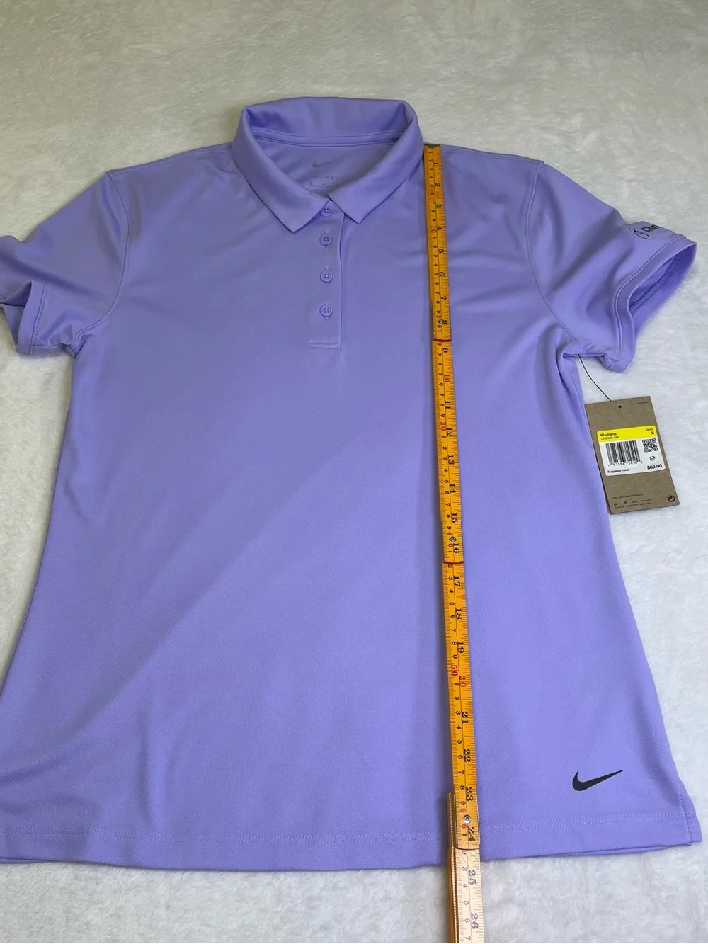 NWT Nike Golf Womens Small Purple Dri-FIT Short Sleeve Polo Shirt Christy's Hope